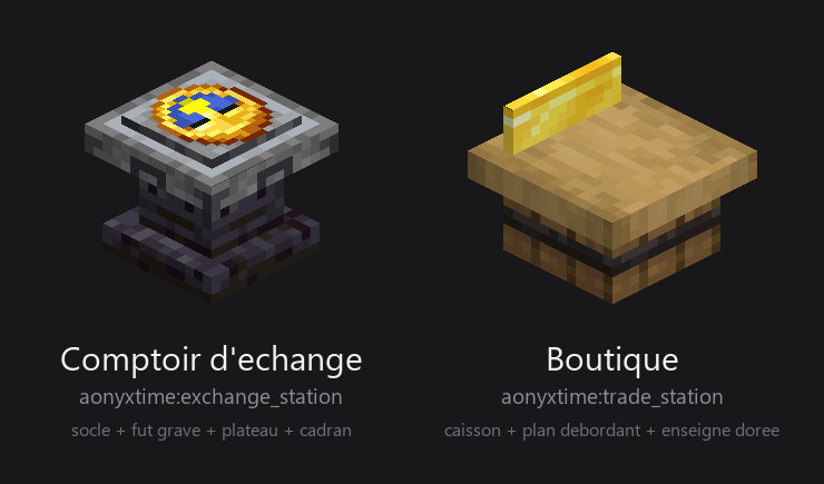 Le comptoir d'échange et la boutique, vus en isométrie